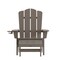 Merrick Lane Nassau Adirondack Chair with Cup Holder and Pull Out Ottoman, All-Weather HDPE Indoor/Outdoor Lounge Chair